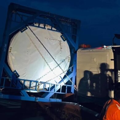 Wind Turbine Wing Blocks National Highway-50 near Near Hospet Tunnel