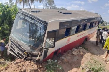 KKRTC Bus Rolls Over Near Hagaribommanahalli, Over 30 Passengers Injured but No Fatalities
