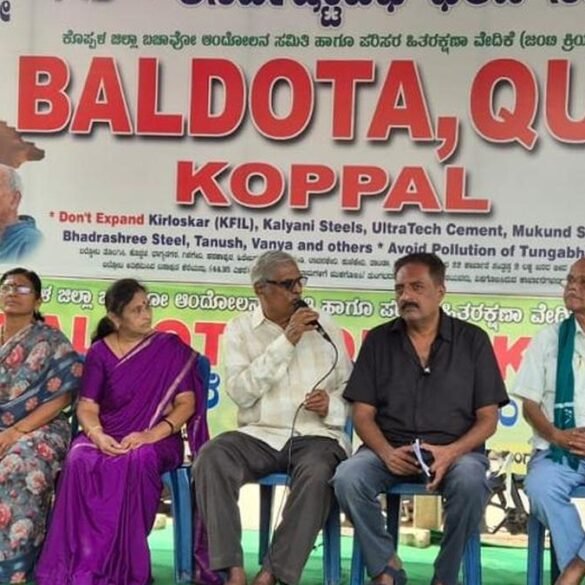Prakash Raj Extends Support to Anti-Pollution Protest in Koppal