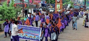 ABVP Students Protest in Koppal for University Infrastructure and Own Campus