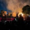 Fire engulfs shops at Bamboo Bazaar in Hospet, causing significant damage